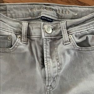 American Eagle gray skinny jeans